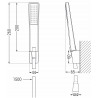 Mexen Axel R72 robinet de baignoire avec ensemble de douche, noir - 7383R72-70