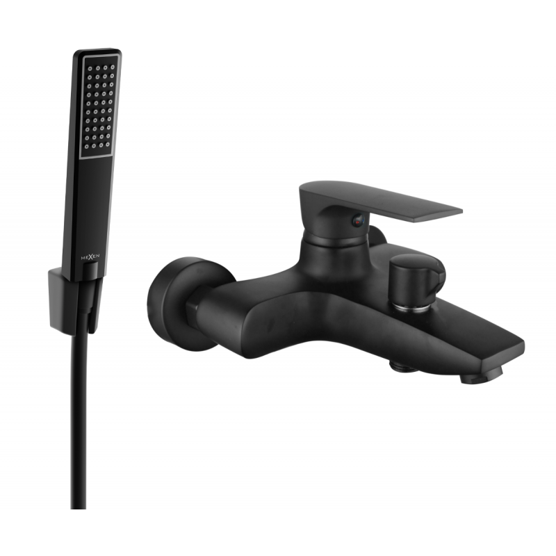 Mexen Axel R72 mitigeur de baignoire avec ensemble de douche, noir - 7383R72-70