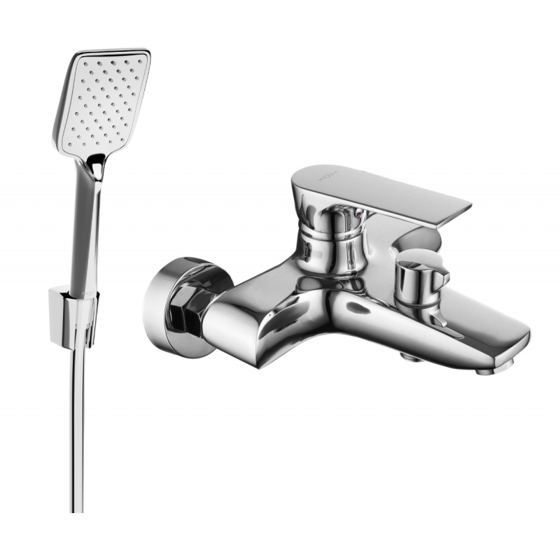 Mexen Axel R62 robinet de baignoire avec ensemble de douche, chrome - 7383R62-00