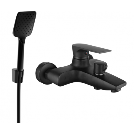 Mexen Axel R62 mitigeur de bain avec ensemble de douche, noir - 7383R62-70