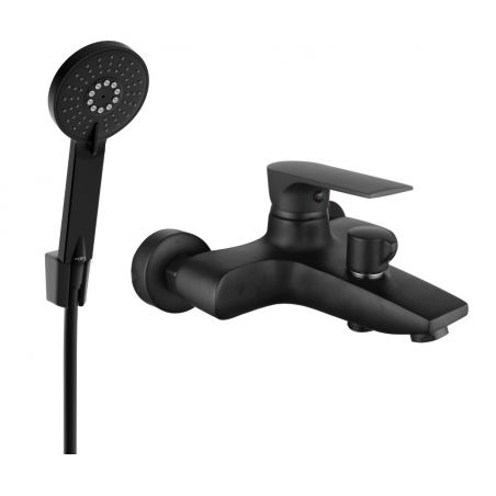 Mexen Axel R40 robinet baignoire avec ensemble douche, noir - 7383R40-70