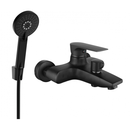 Mexen Axel R40 robinet de bain avec set de douche, noir - 7383R40-70