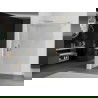 Mexen Kioto paroi de douche Walk-in 85 x 200 cm, transparente 8 mm, dorée - 800-085-101-50-00