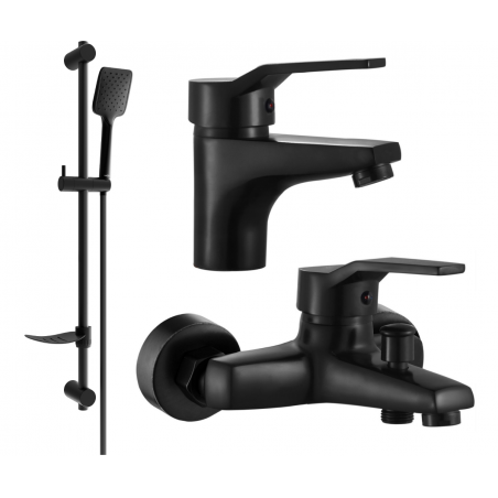 Mexen Caro DF62 ensemble de baignoire, noir - 746603DF62-70