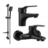 Mexen Caro DF62 ensemble de baignoire, noir - 746603DF62-70