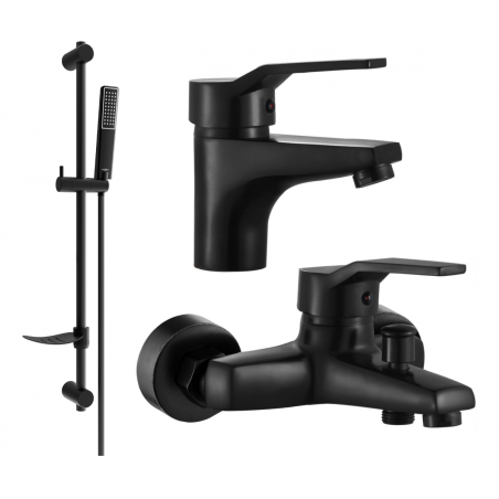 Mexen Caro DF72 ensemble de baignoire, noir - 746603DF72-70