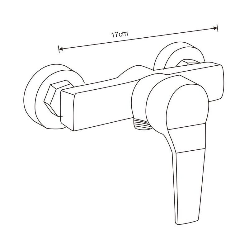 Mexen Caro DF62 ensemble de douche, chromé - 746604DF62-00