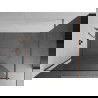 Mexen Kioto paroi de douche Walk-in 155 x 200 cm, transparent 8 mm, or rose - 800-155-101-60-00