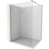 Mexen Kioto paroi de douche Walk-in 155 x 200 cm, transparent 8 mm, or rose - 800-155-101-60-00