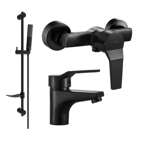 Mexen Caro DF72 ensemble de douche, noir - 746604DF72-70