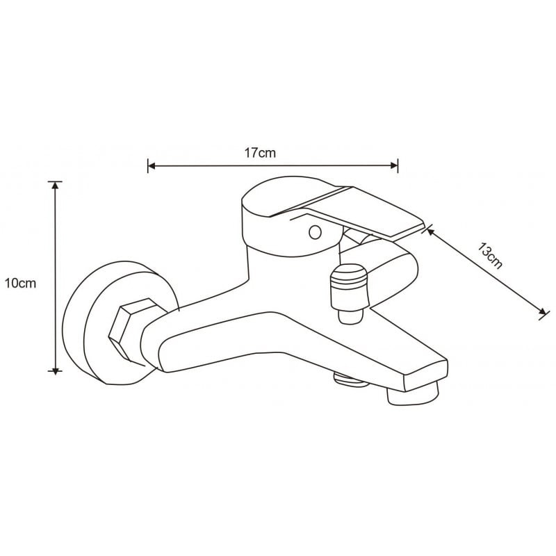 Mexen Caro R72 ensemble de bain, chromé - 746603R72-00