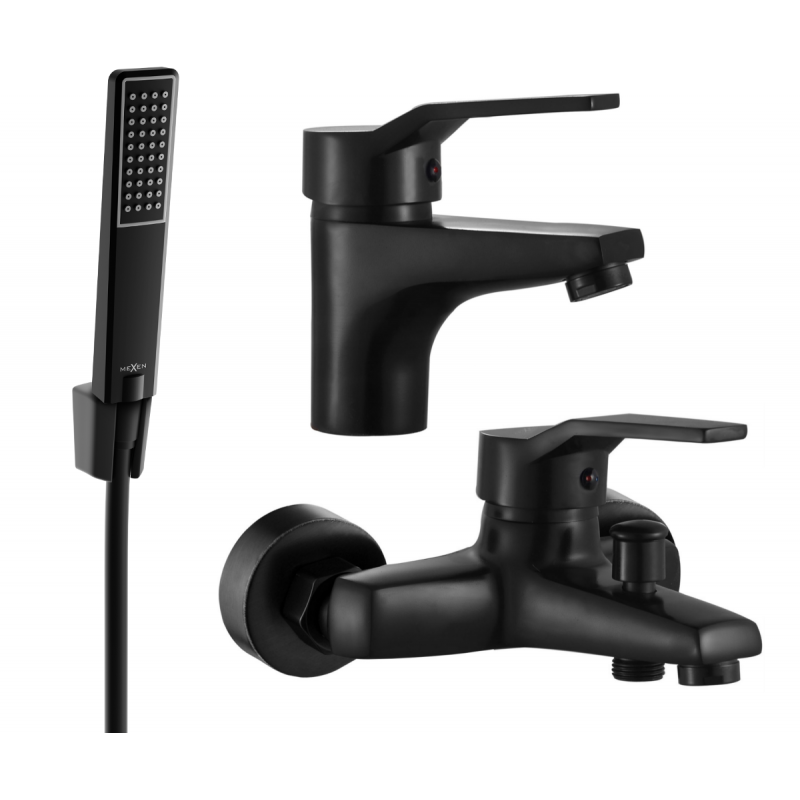 Mexen Caro R72 ensemble de baignoire, noir - 746603R72-70