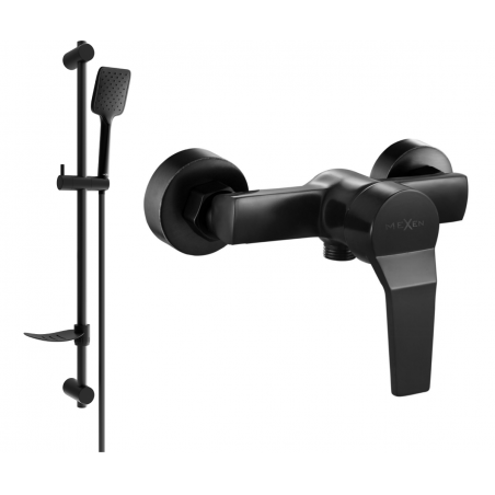 Mexen Caro DF62 robinet de douche avec ensemble de douche, noir - 74664DF62-70