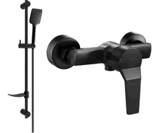 Mexen Caro DF62 robinet de douche avec ensemble de douche, noir - 74664DF62-70