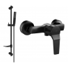 Batterie de douche Mexen Caro DF72 avec ensemble de douche, noire - 74664DF72-70
