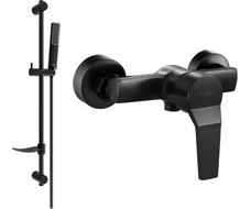 Batterie de douche Mexen Caro DF72 avec ensemble de douche, noire - 74664DF72-70