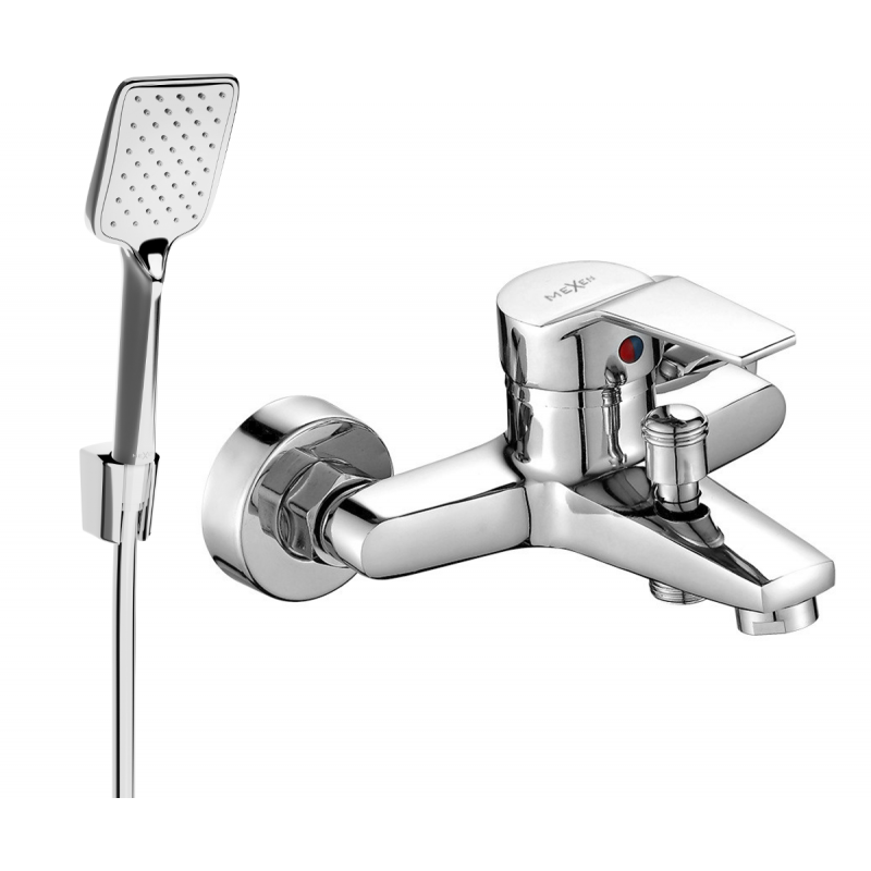 Mexen Caro R62 mitigeur de bain avec ensemble de douche, chromé - 74663R62-00