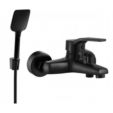 Mexen Caro R62 robinet de baignoire avec set de douche, noir - 74663R62-70