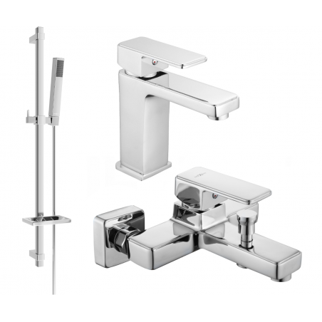 Mexen Cetus DQ77 ensemble de bain, chrome - 744303DQ77-00