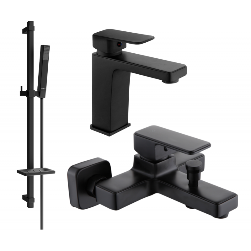 Mexen Cetus DQ77 ensemble bain, noir - 744303DQ77-70