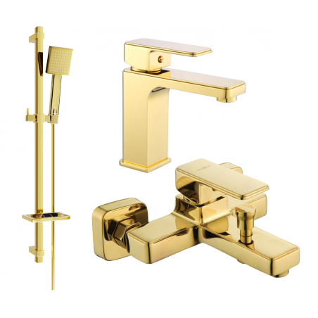 Mexen Cetus DQ45 ensemble de baignoire, doré - 744303DQ45-50