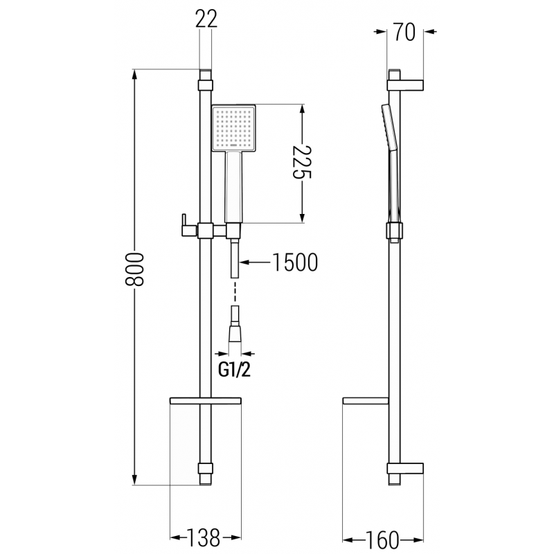 Mexen Cetus Ensemble de bain DQ45, doré - 744303DQ45-50