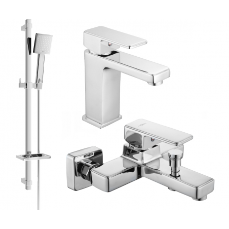 Mexen Cetus DQ45 ensemble de bain, chrome - 744303DQ45-00