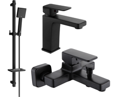 Ensemble baignoire Mexen Cetus DQ45, noir - 744303DQ45-70