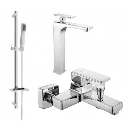 Mexen Cetus DQ77 ensemble de bain, chrome - 744313DQ77-00
