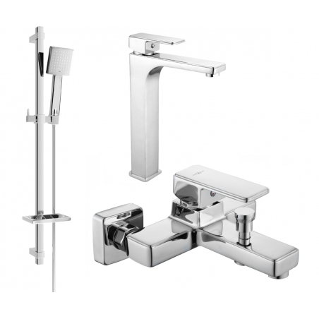 Mexen Cetus DQ45 ensemble de bain, chrome - 744313DQ45-00