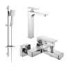 Mexen Cetus Ensemble de bain DQ45, chrome - 744313DQ45-00