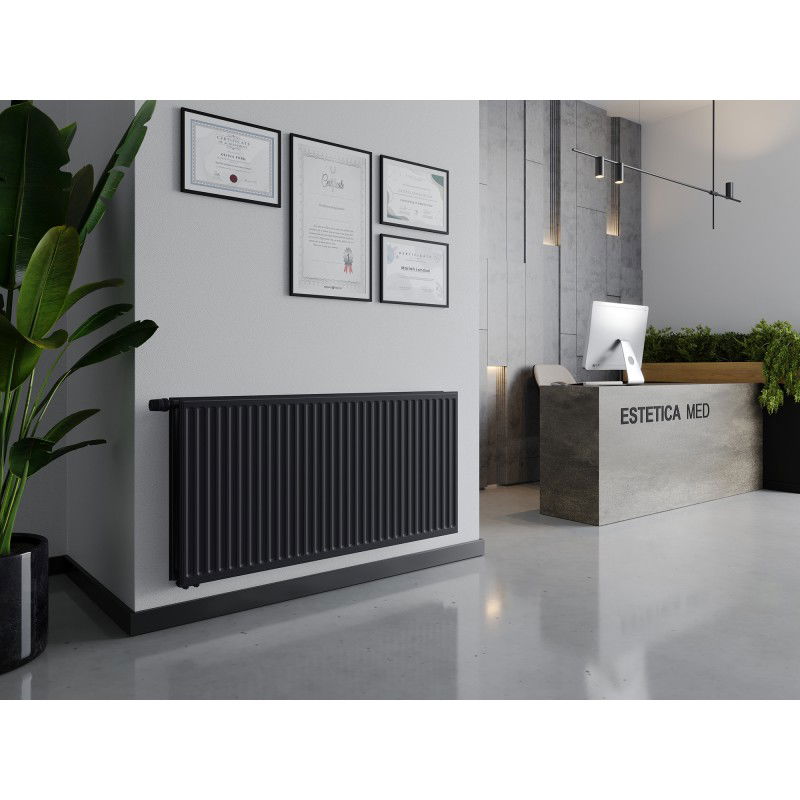 Mexen CVH20 Radiateur hygiénique plat 400 x 1100 mm, raccordement par le bas, 875 W, anthracite - W620H-040-110-66