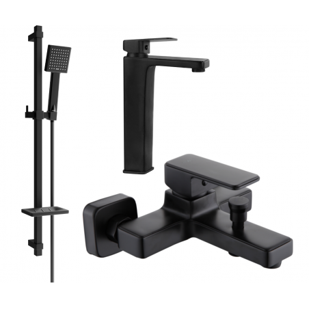 Mexen Cetus Ensemble de baignoire DQ45, noir - 744313DQ45-70
