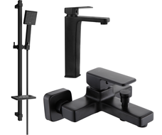 Mexen Cetus Ensemble de baignoire DQ45, noir - 744313DQ45-70
