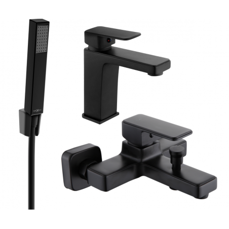 Mexen Cetus R77 ensemble de baignoire, noir - 744303R77-70