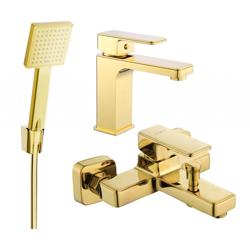 Mexen Cetus R45 ensemble de bain, doré - 744303R45-50