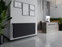 Radiateur plate Mexen CVH20 Hygiene 600 x 2000 mm, connexion inférieure, 2198 W, anthracite - W620H-060-200-66
