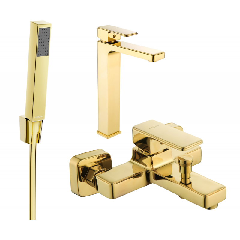 Mexen Cetus R77 Ensemble bain, doré - 744313R77-50