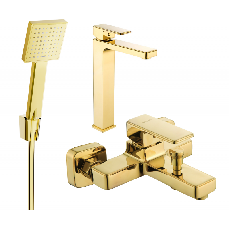 Mexen Cetus R45 ensemble de bain, doré - 744313R45-50