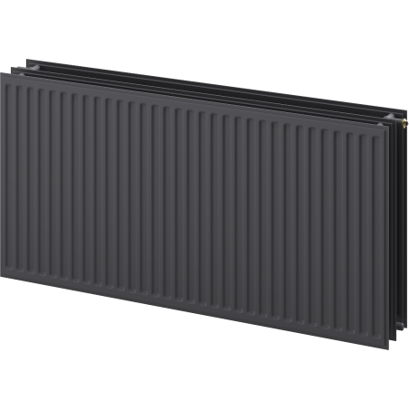 Radiateur à panneaux Mexen CVH30 Hygiene 300 x 600 mm, raccordement inférieur, 523 W, anthracite - W630H-030-060-66