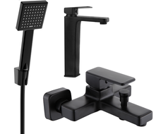 Mexen Cetus R45 ensemble de baignoire, noir - 744313R45-70