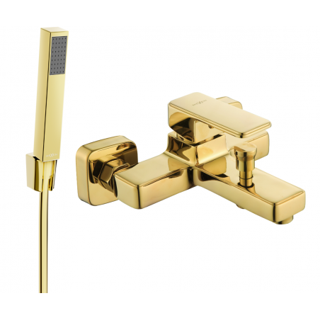 Mexen Cetus R77 robinet de baignoire avec ensemble de douche, or - 74433R77-50