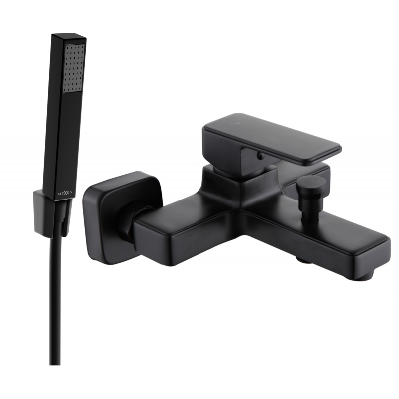 Mexen Cetus R77 robinet de baignoire avec douchette, noir - 74433R77-70