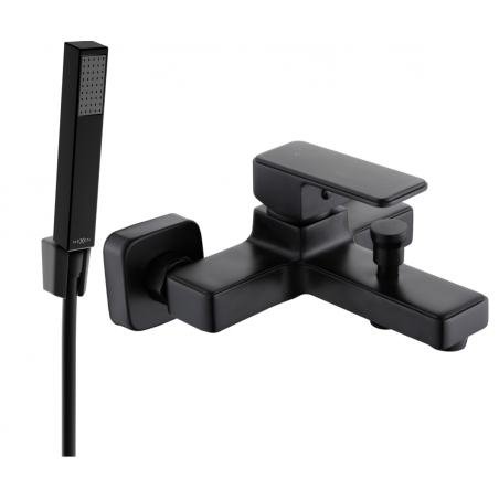 Mexen Cetus R77 robinet de baignoire avec ensemble de douche, noir - 74433R77-70