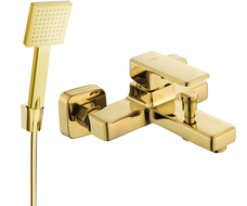 Mexen Cetus R45 robinet de bain avec ensemble de douche, or - 74433R45-50
