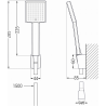 Mexen Cetus R45 mitigeur de baignoire avec ensemble de douche, or - 74433R45-50