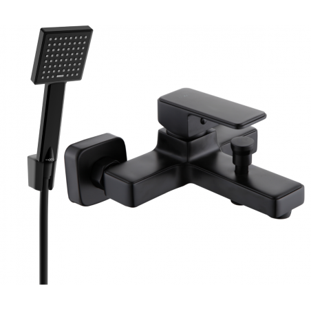 Mexen Cetus R45 robinet de baignoire avec ensemble de douche, noir - 74433R45-70