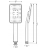 Mexen R-54 pommeau de douche 1-fonction, blanc/chrome - 79554-21