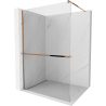 Mexen Kioto+ paroi de douche avec étagère Walk-in 85 x 200 cm, transparent, or rose - 800-085-121-60-00