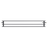 Radiateur plat hygiénique Mexen CVH30 300 x 3000 mm, connexion inférieure, 2617 W, anthracite - W630H-030-300-66